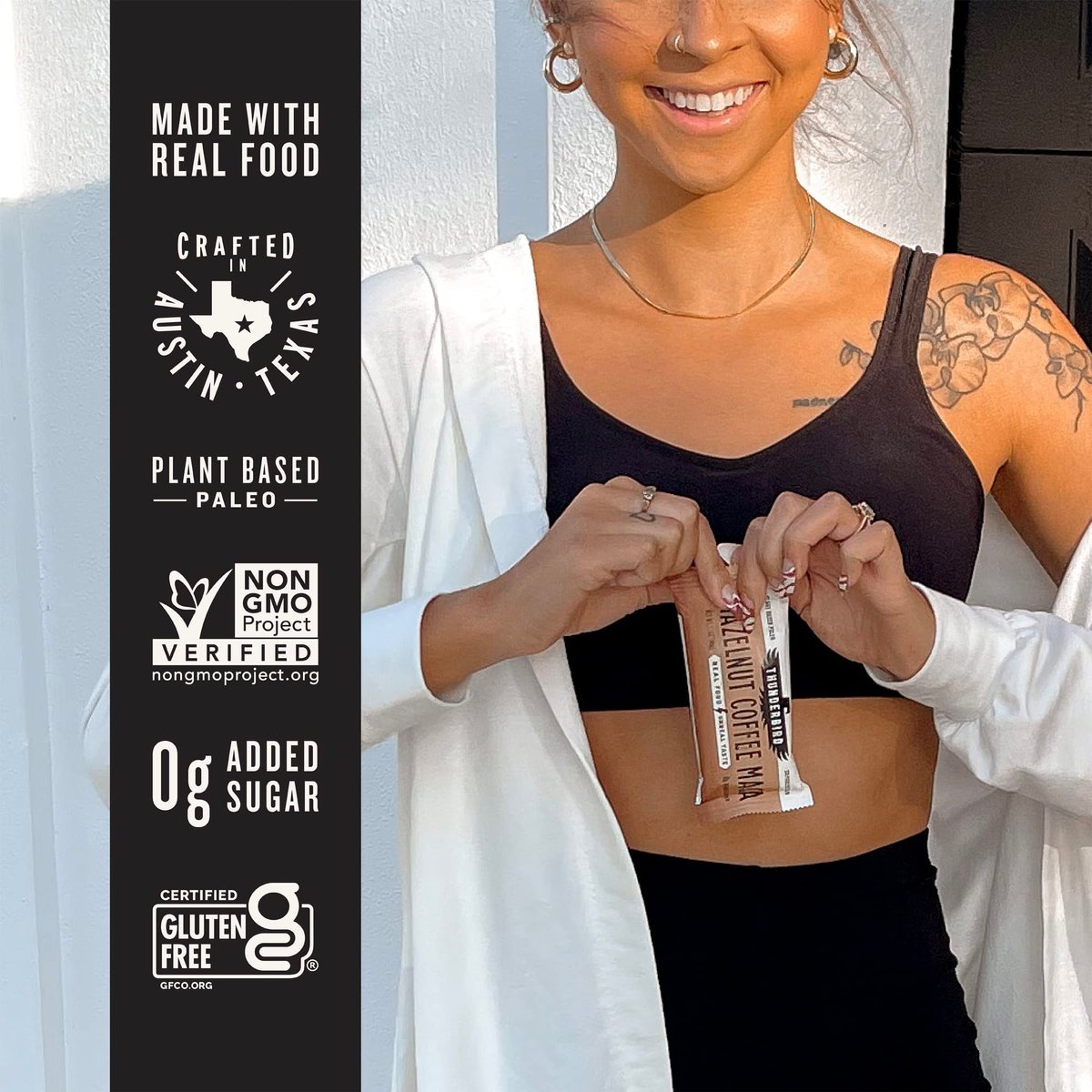 Thunderbird Bars Energie-Snack – Haselnuss Kaffee Maca, 12er-Pack (1,7 oz Riegel), glutenfrei, vegan, paleo, ohne Zuckerzusatz