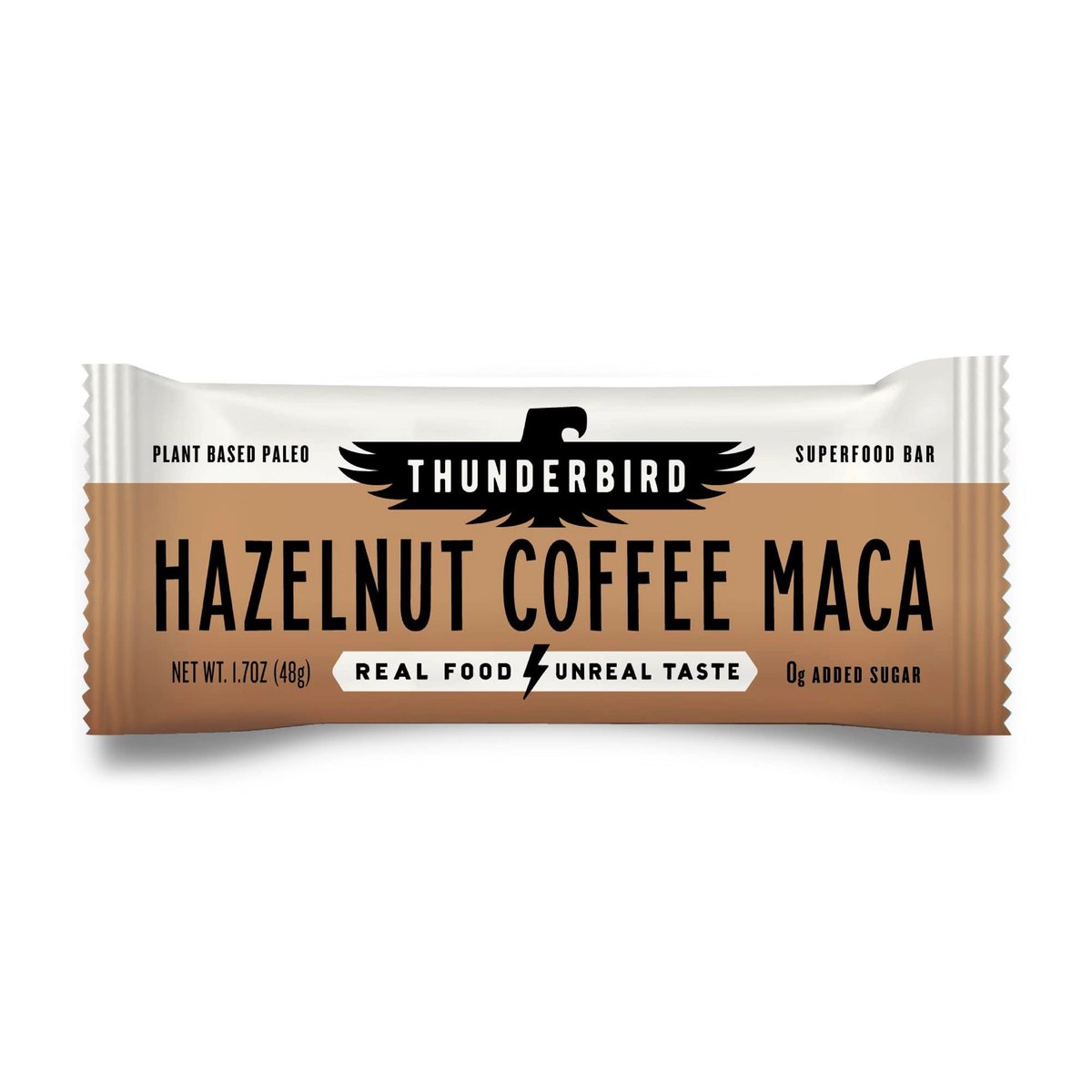 Thunderbird Bars Energie-Snack – Haselnuss Kaffee Maca, 12er-Pack (1,7 oz Riegel), glutenfrei, vegan, paleo, ohne Zuckerzusatz