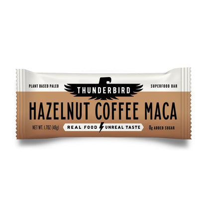 Thunderbird Bars Energie-Snack – Haselnuss Kaffee Maca, 12er-Pack (1,7 oz Riegel), glutenfrei, vegan, paleo, ohne Zuckerzusatz
