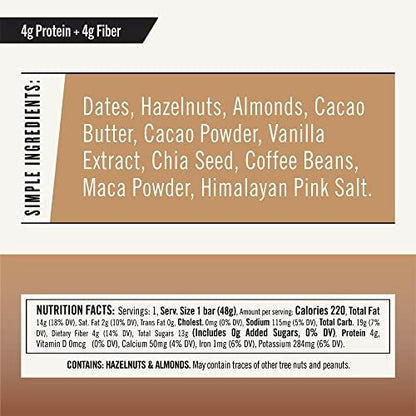 Thunderbird Bars Energie-Snack – Haselnuss Kaffee Maca, 12er-Pack (1,7 oz Riegel), glutenfrei, vegan, paleo, ohne Zuckerzusatz