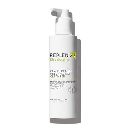 Replenix Glykolische Säure Reinigungspeeling Gesichtsreiniger – Sanfte medizinische Gesichtsreinigung für Hautverfärbungen (200 ml)