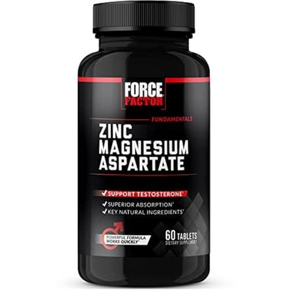 Force Factor Zink-Magnesium-Aspartat – Nahrungsergänzungsmittel für Muskelregeneration, Leistung, besseren Schlaf & Immunsystem, 60 Tabletten