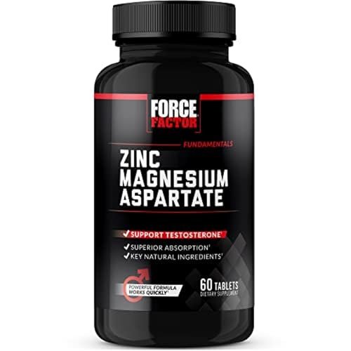 Force Factor Zink-Magnesium-Aspartat – Nahrungsergänzungsmittel für Muskelregeneration, Leistung, besseren Schlaf & Immunsystem, 60 Tabletten