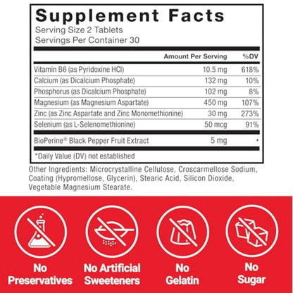 Force Factor Zink-Magnesium-Aspartat – Nahrungsergänzungsmittel für Muskelregeneration, Leistung, besseren Schlaf & Immunsystem, 60 Tabletten