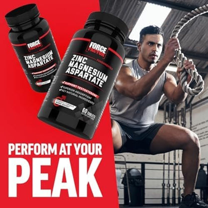 Force Factor Zink-Magnesium-Aspartat – Nahrungsergänzungsmittel für Muskelregeneration, Leistung, besseren Schlaf & Immunsystem, 60 Tabletten
