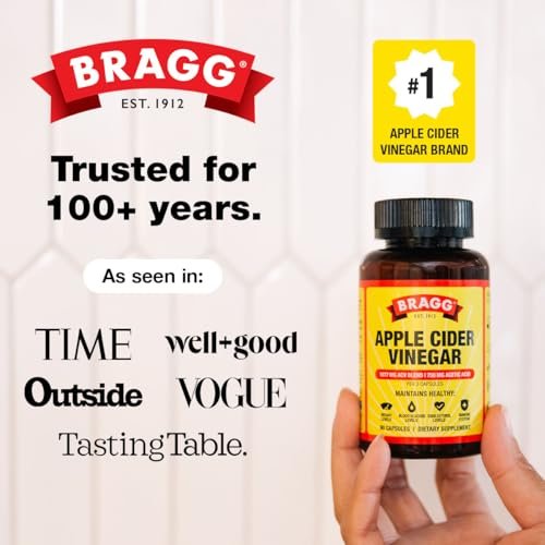 Bragg Bio-Apfelessig Kapseln mit Vitamin D und Zink - 90 Kapseln - Unterstützt das Immunsystem