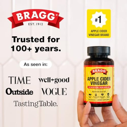 Bragg Bio-Apfelessig Kapseln mit Vitamin D und Zink - 90 Kapseln - Unterstützt das Immunsystem
