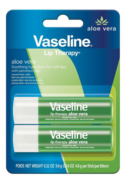Vaseline Lip Therapy Aloe Care Twin Pack – Intensiv pflegende Lippenpflege im Doppelpack