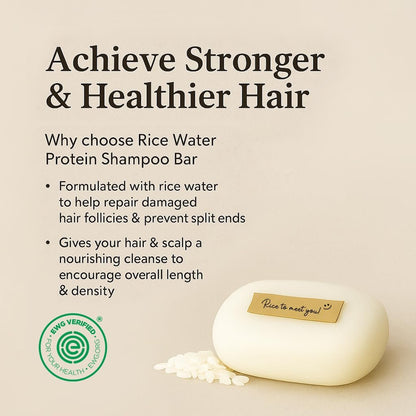 mimosu Fermentiertes Reiswasser Shampoo Bar – 2er-Pack pH-ausgeglichener, unparfümierter Festshampoo für Haarwachstum, pflegendes, umweltfreundliches koreanisches Haarpflege für empfindliche Kopfhaut