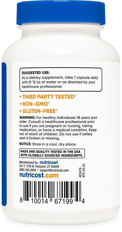 Nutricost Boron 3mg Supplement, 240 Kapseln – Glutenfrei & Nicht-GVO