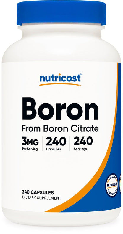 Nutricost Boron 3mg Supplement, 240 Kapseln – Glutenfrei & Nicht-GVO