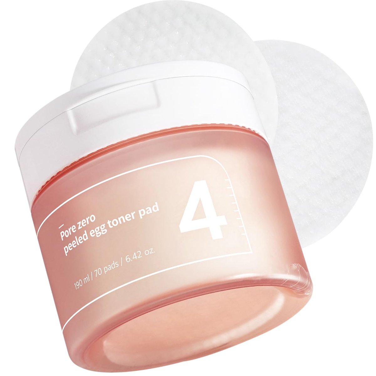 numbuzin No.4 Pore Zero Peeled Egg Toner Pads – Sanfte Peeling-Pads mit PHA & LHA, 70 Stück