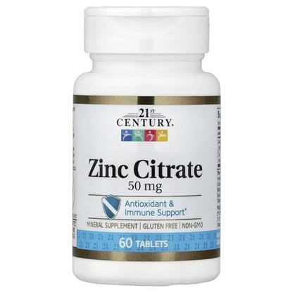 21st Century Healthcare Zinkcitrat Tabletten 50mg, 60 Stück