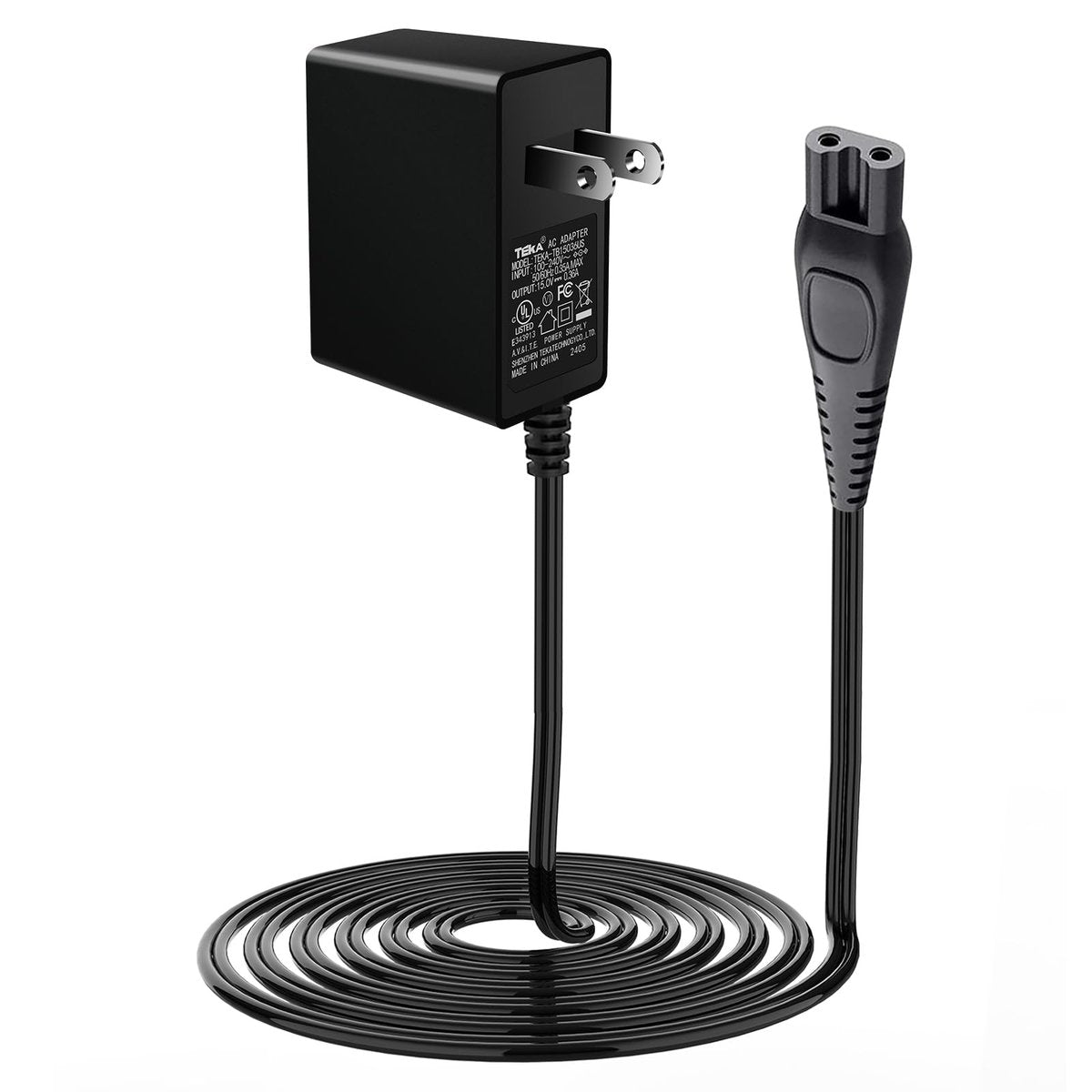 Ladegerät für Philips Norelco HQ8505, Norelco 7000/5000/3000/9000 Serie Elektrorasierer, Aquatec, Arcitec, Multigroom Barttrimmer & mehr – 15V AC Adapter Netzteil von Jewaytec