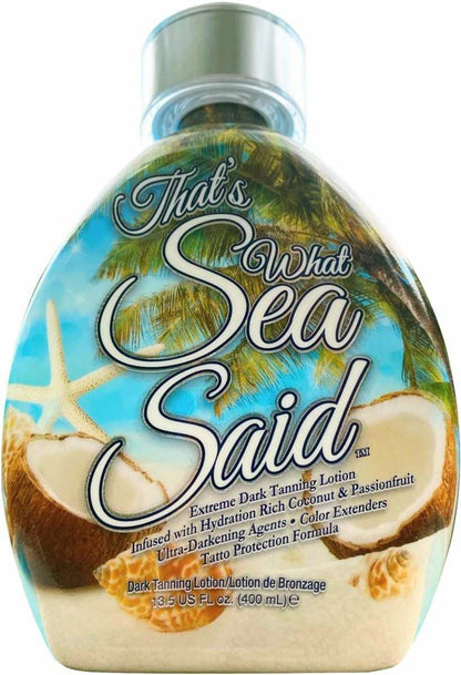 That’s What Sea Said Bräunungsbeschleuniger für Solarium und Outdoor – Schnelle, dunkle Bräune mit Kokosöl & Aloe, feuchtigkeitsspendende Bräunungslotion für Gesicht & Körper, tattoosicher, ohne Bronzer