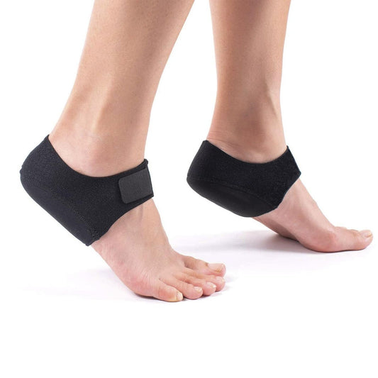 MIAYOHO Fersenschmerzen Gel-Polster – Fersenkissen für Plantarfasziitis, aktualisierte Version, für Damen und Herren (Schwarz, M 8.5-12 / W 10-13)