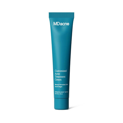 MDacne Akne Behandlung – Benzoylperoxid Creme 5% – Reinigt Poren, Reduziert Unreinheiten & Angereichert mit Pflanzlichen Inhaltsstoffen für Empfindliche Haut