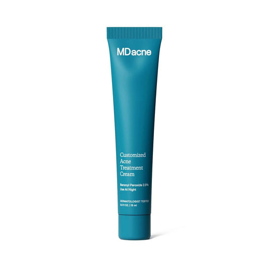 MDacne Akne Behandlung – Benzoylperoxid Creme 5% – Reinigt Poren, Reduziert Unreinheiten & Angereichert mit Pflanzlichen Inhaltsstoffen für Empfindliche Haut