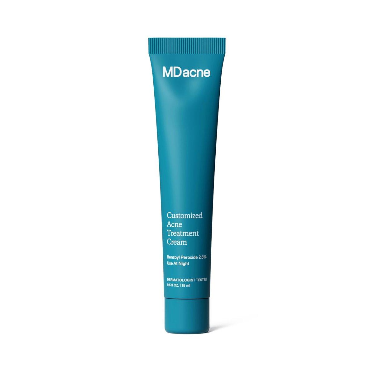 MDacne Akne Behandlung – Benzoylperoxid Creme 5% – Reinigt Poren, Reduziert Unreinheiten & Angereichert mit Pflanzlichen Inhaltsstoffen für Empfindliche Haut
