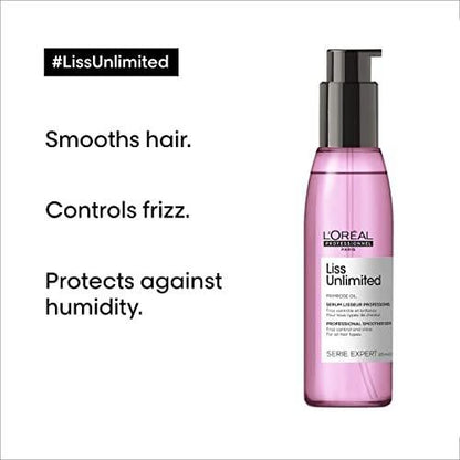 L'Oréal Professionnel Paris Liss Unlimited Blow-Dry Serum – Anti-Frizz Serum für krauses Haar, mit Prokeratin, 125 ml