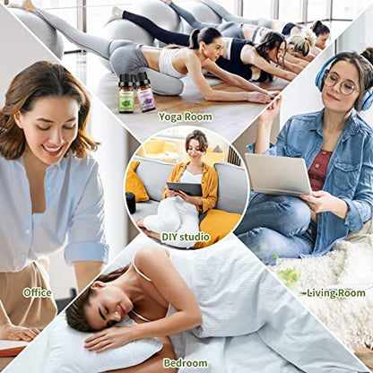 Sedbuwza Lavendel-Pfefferminz Ätherisches Öl Set, Lavendel Duftöl Pfefferminz Duftöl Set für Diffuser, Aromatherapie, Massage, Seife, Kerzenherstellung 2 x 10 ml