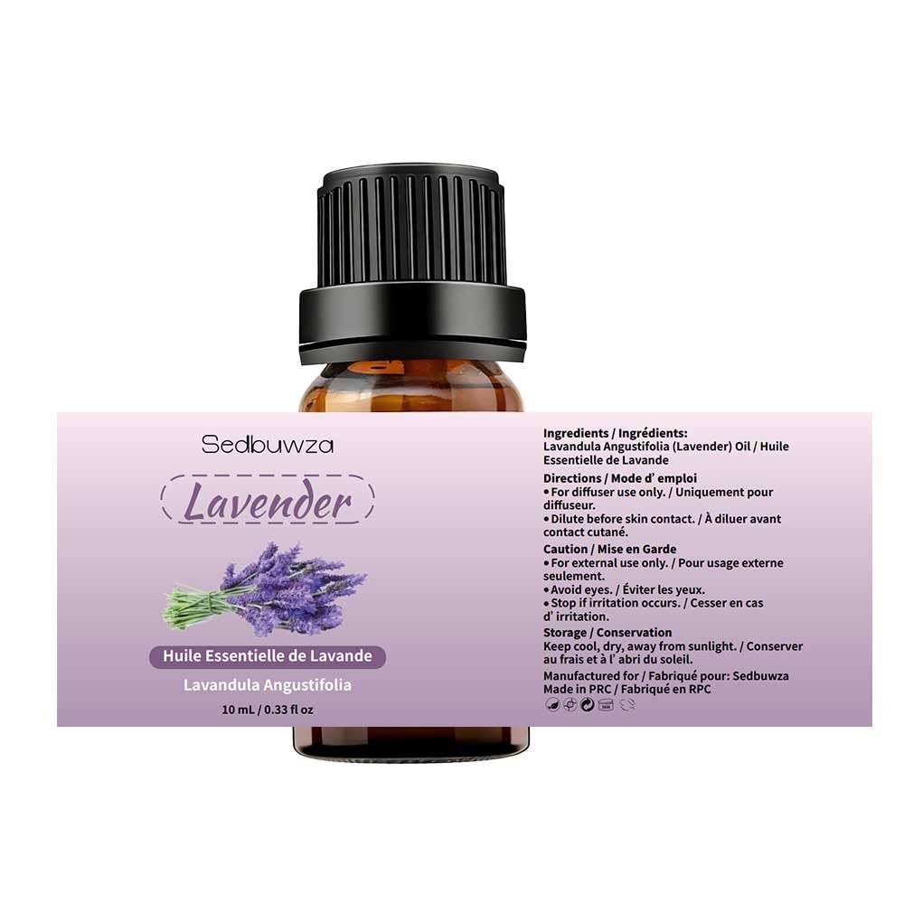 Sedbuwza Lavendel-Pfefferminz Ätherisches Öl Set, Lavendel Duftöl Pfefferminz Duftöl Set für Diffuser, Aromatherapie, Massage, Seife, Kerzenherstellung 2 x 10 ml
