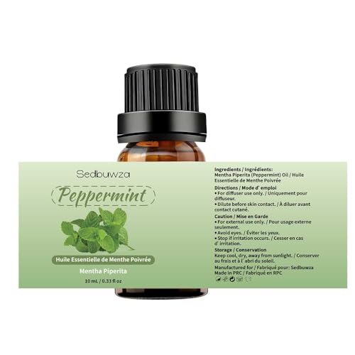 Sedbuwza Lavendel-Pfefferminz Ätherisches Öl Set, Lavendel Duftöl Pfefferminz Duftöl Set für Diffuser, Aromatherapie, Massage, Seife, Kerzenherstellung 2 x 10 ml