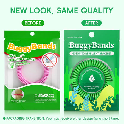 BuggyBands 12er-Pack Mückenabwehr-Armbänder für Erwachsene & Kinder, einzeln verpackt, DEET-frei, natürlich & wasserdicht