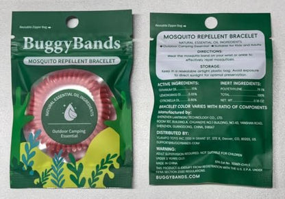 BuggyBands 24er Pack Mückenschutz Armband für Kinder & Erwachsene – einzeln verpackte Insektenschutzbänder, DEET-frei, natürlich & wasserdicht