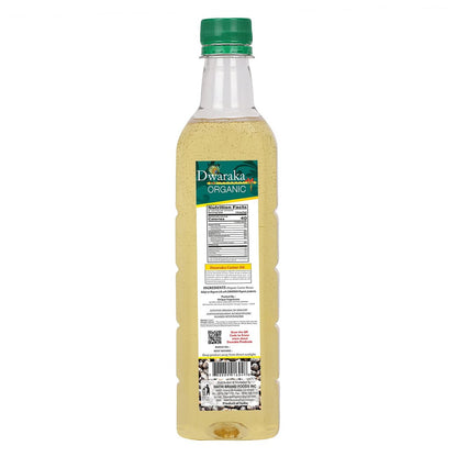 Dwaraka Organic Kaltgepresstes Rizinusöl für Verdauung, Haarwachstum, Hautpflege und Massagen - 500 ml | USDA Bio, Nicht-GVO, Rein Natürlich