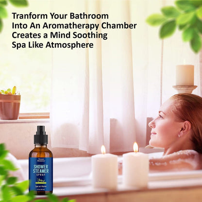 Eucalyptus Duschdampf Spray 60 ml – Aromatherapie Duschnebel mit ätherischen Ölen – Eukalyptus Dampfspray für Sauna, Spa, Bad & Raum – Nexon Botanics