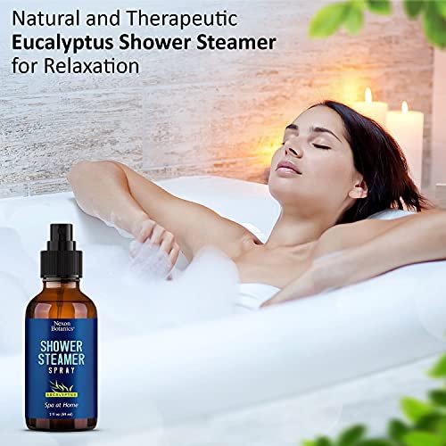 Eucalyptus Duschdampf Spray 60 ml – Aromatherapie Duschnebel mit ätherischen Ölen – Eukalyptus Dampfspray für Sauna, Spa, Bad & Raum – Nexon Botanics