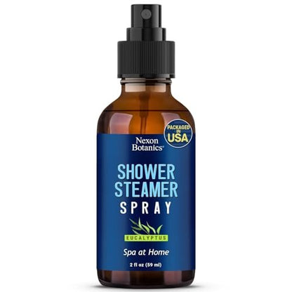 Eucalyptus Duschdampf Spray 60 ml – Aromatherapie Duschnebel mit ätherischen Ölen – Eukalyptus Dampfspray für Sauna, Spa, Bad & Raum – Nexon Botanics
