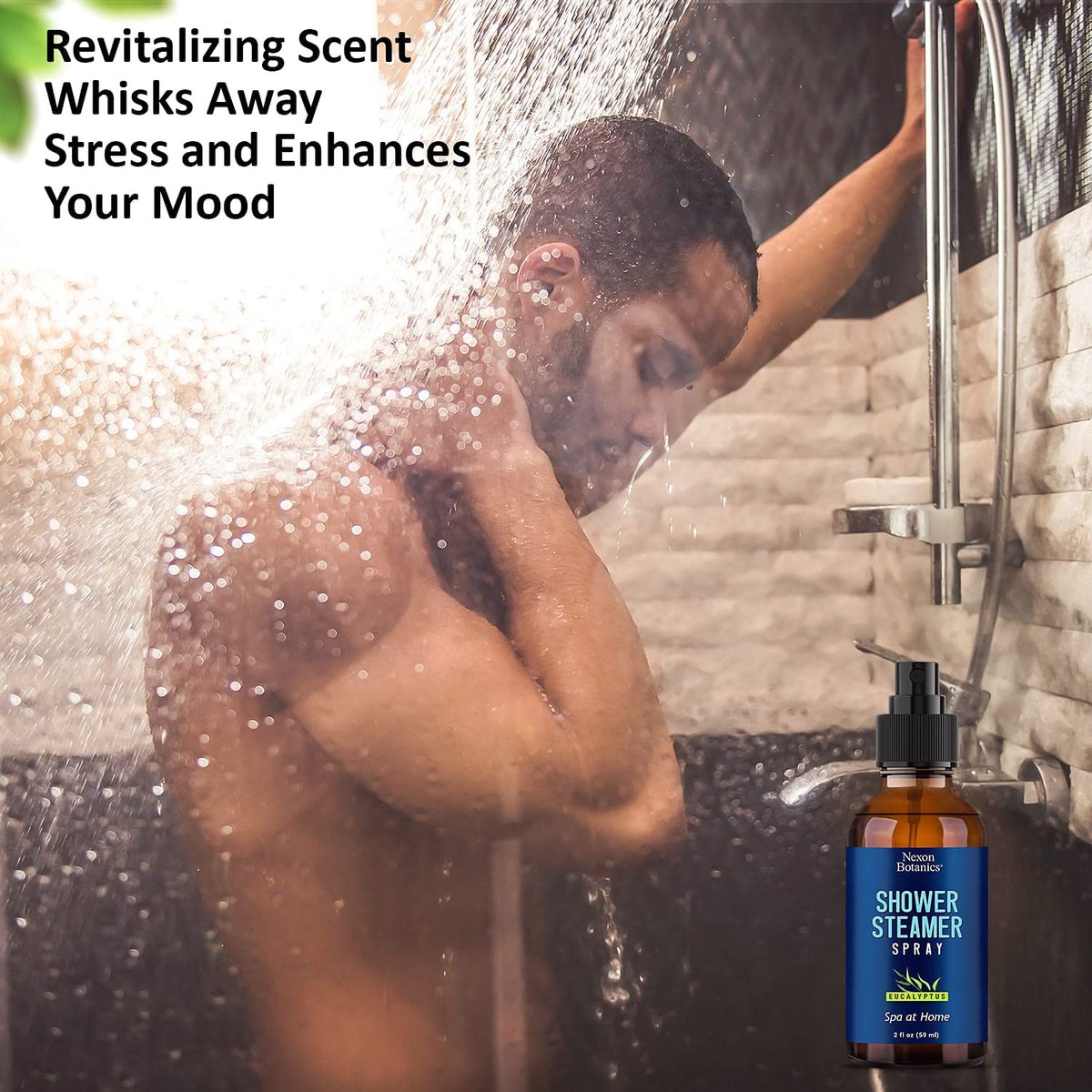 Eucalyptus Duschdampf Spray 60 ml – Aromatherapie Duschnebel mit ätherischen Ölen – Eukalyptus Dampfspray für Sauna, Spa, Bad & Raum – Nexon Botanics