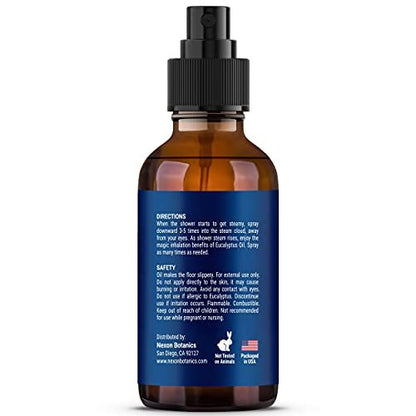 Eucalyptus Duschdampf Spray 60 ml – Aromatherapie Duschnebel mit ätherischen Ölen – Eukalyptus Dampfspray für Sauna, Spa, Bad & Raum – Nexon Botanics