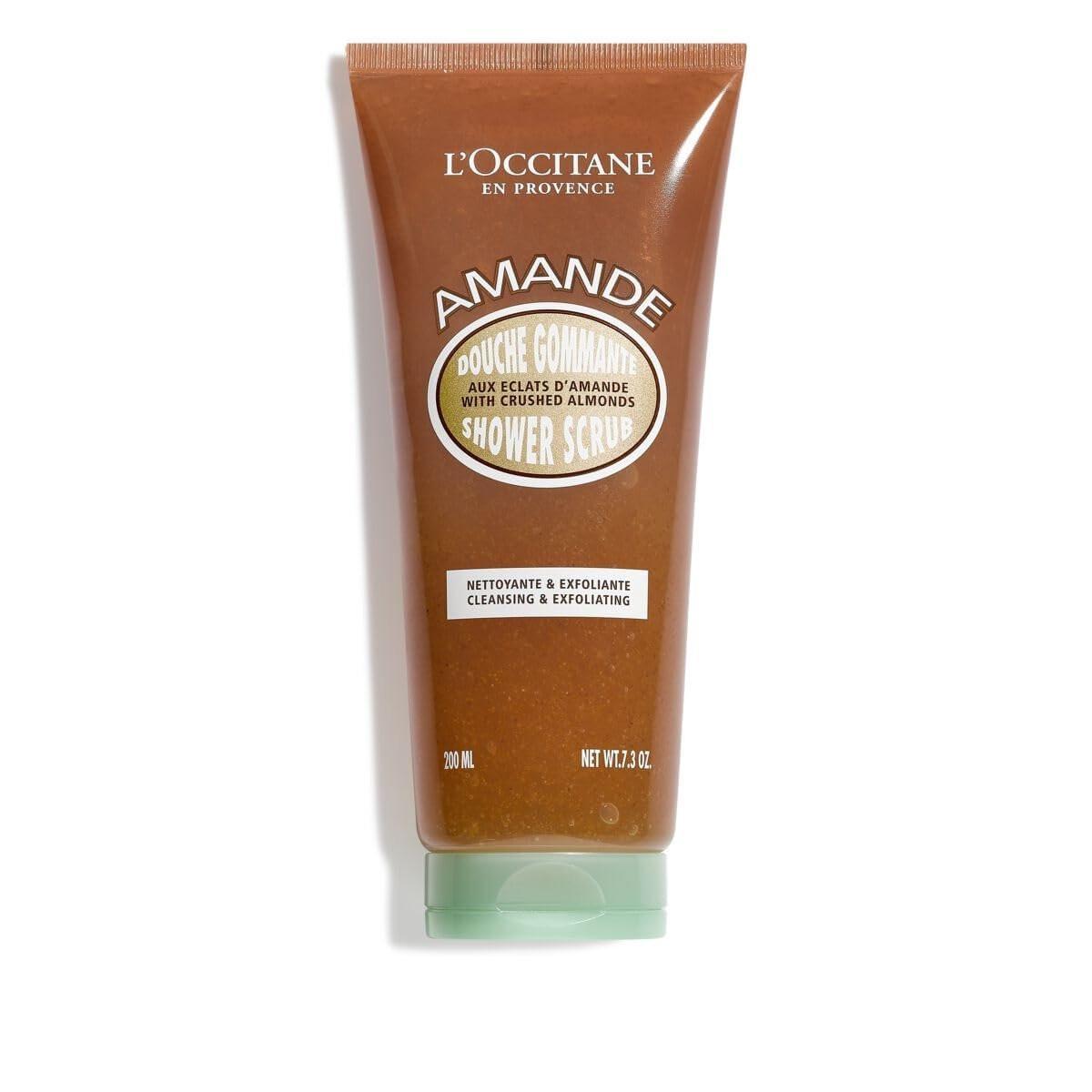 L’Occitane Mandel-Duschpeeling 2-in-1: Peeling & Duschöl für sanfte, geschmeidige Haut – 200 ml