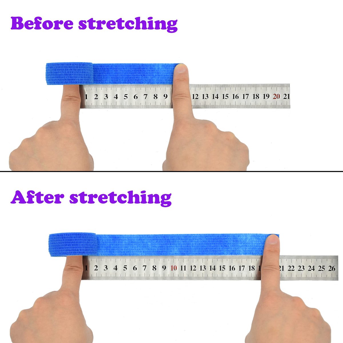 FEILIBAY 15er-Pack Cohesive Wrap 1 Zoll x 5 Yards Selbsthaftender Verband für Haustiere und Sport, Elastische Selbstklebende Bandage für Finger, Handgelenk, Knöchel (1 Zoll, 15 Farben)