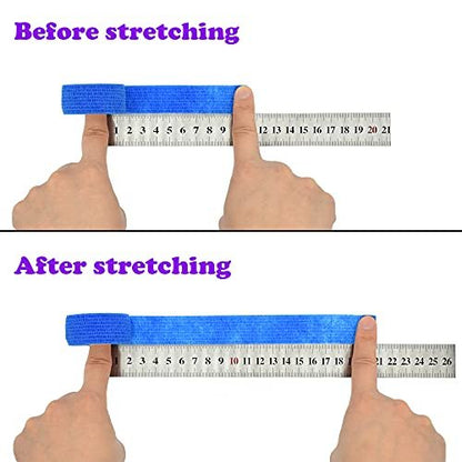 FEILIBAY 15er-Pack Cohesive Wrap 1 Zoll x 5 Yards Selbsthaftender Verband für Haustiere und Sport, Elastische Selbstklebende Bandage für Finger, Handgelenk, Knöchel (1 Zoll, 15 Farben)