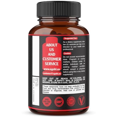 Agobi Testosteron Booster für Männer – 11 Kräuter: Ashwagandha, Tribulus, Ginseng & mehr – 60 Kapseln für 1 Monat