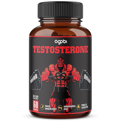 Agobi Testosteron Booster für Männer – 11 Kräuter: Ashwagandha, Tribulus, Ginseng & mehr – 60 Kapseln für 1 Monat