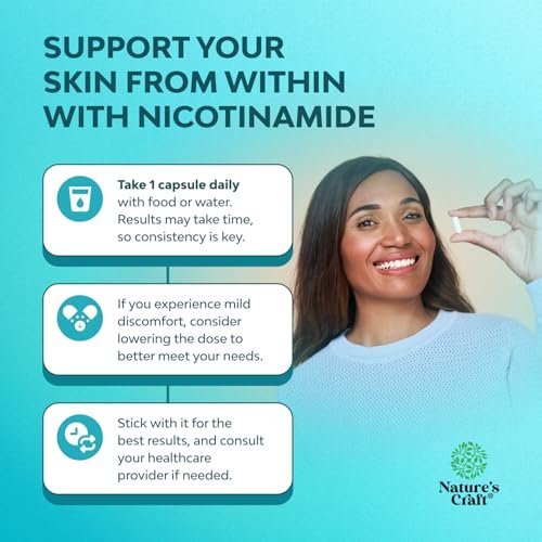 Vitamin B3 Niacinamid 500mg Kapseln – Mitochondrien-Energie und Hautergänzung – Niacin Flush-frei & Nicotinamid 500mg – 60 Kapseln