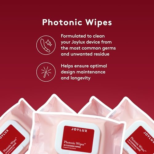 Joylux - Photonic Wipes für das vFit-Gerät, Reinigungstücher für Damen, milde Formel, sorgt für optimale Gerätepflege und Langlebigkeit (30 Stück)