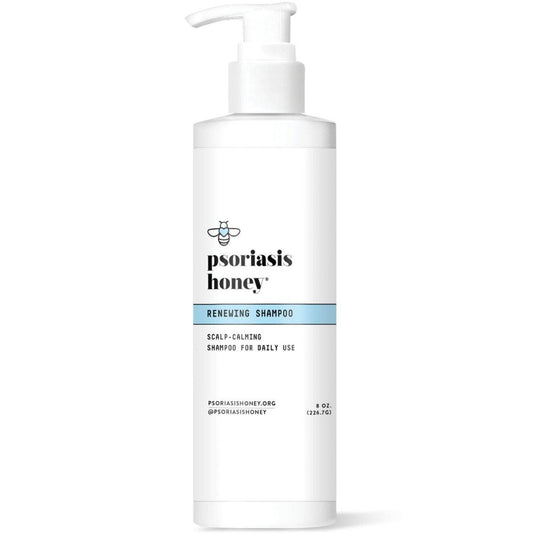 PSORIASIS HONEY Erneuerndes Shampoo - Behandlung für juckende & trockene Kopfhaut - Schuppenflechte Shampoo mit Arganöl für Frauen & Männer - Linderung bei Kopfhaut-Psoriasis - Tägliches Haarshampoo für Kinder (237 ml)