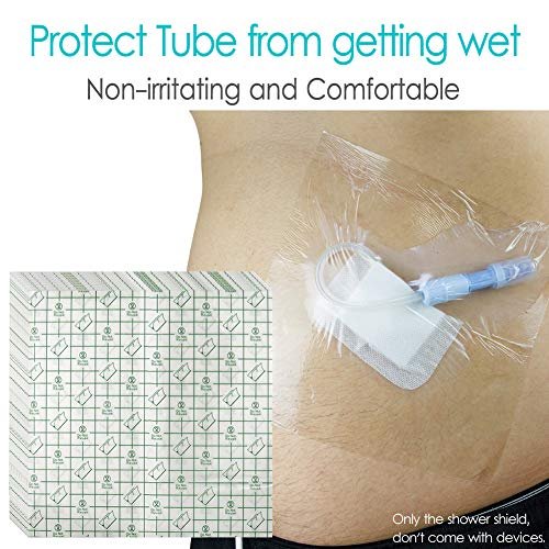 Hola Health Wasserdichte Duschabdeckung für Dialyse-Port, PICC-Leitung, Chemo-Port, Ernährungssonde – 25er-Pack, 20 x 20 cm