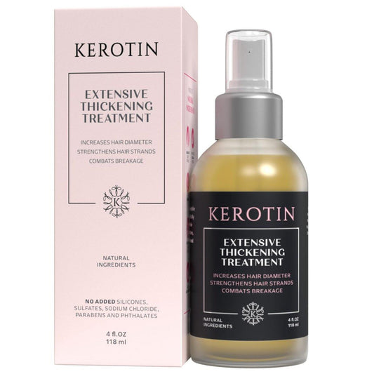K Kerotin Haarverdickungsspray mit Keratin für feines & dünnes Haarwachstum bei Frauen, Hitzeschutz, Reparaturnebel für Volumen, Fülle & Glanz, Durchmesserverstärker, natürlich, sulfat- & tierversuchsfrei, hergestellt in den USA