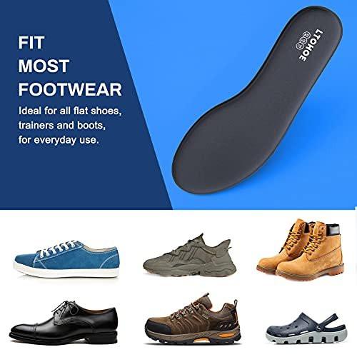 Memory Foam Einlegesohlen für Herren, 6mm, Navy, US 11 – Arbeitsschuhe, Laufschuhe, Wanderschuhe, Sneaker – Komfortable Schuheinlagen zur Fußschmerzlinderung