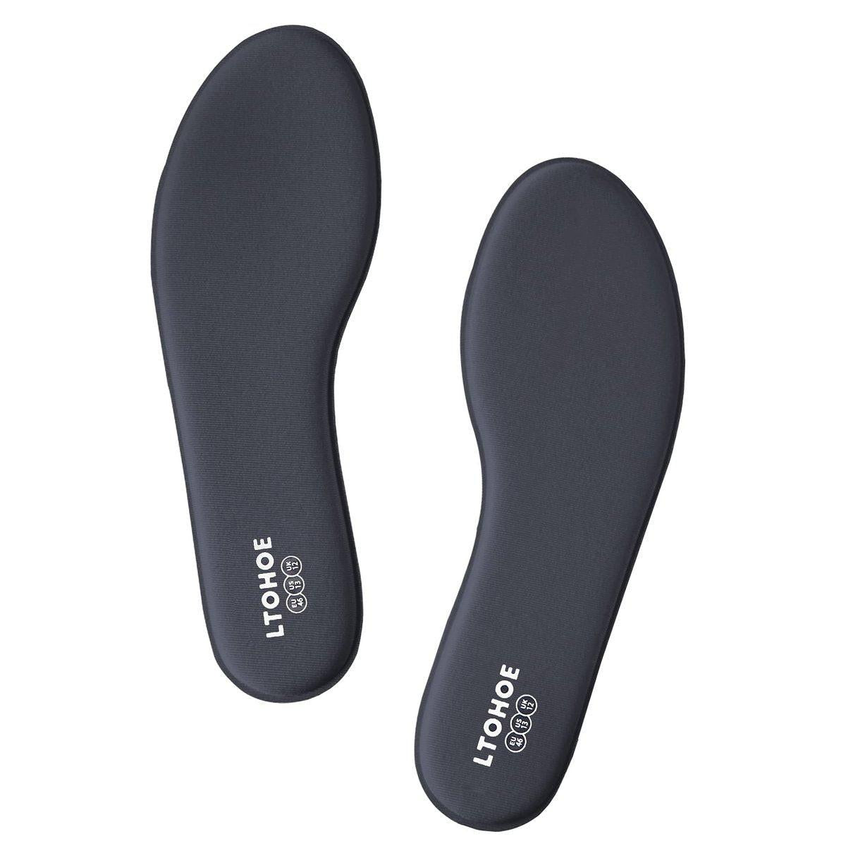 Memory Foam Einlegesohlen für Herren, Ersatz-Schuheinlagen für Arbeitsstiefel, Laufschuhe, Wanderschuhe, Sneaker, Polsternde Schuheinlagen zur Fußschmerzlinderung, Bequeme Innensohlen 6mm Navy US 9