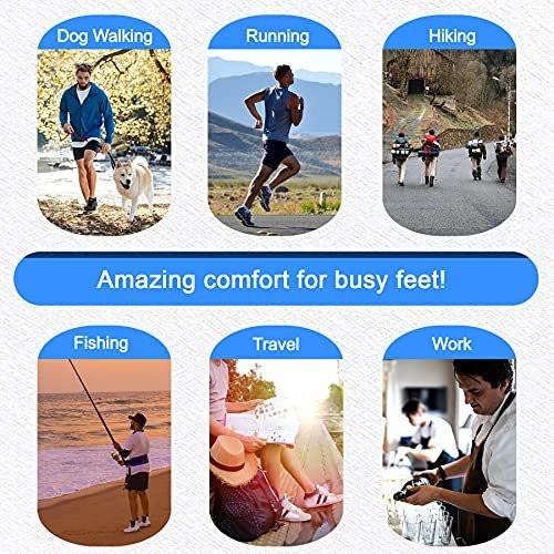 Memory Foam Einlegesohlen für Herren, Ersatz-Schuheinlagen für Arbeitsstiefel, Laufschuhe, Wanderschuhe, Sneaker, Polsternde Schuhsohlen zur Fußschmerzlinderung, Komfort-Innensohlen 8mm Schwarz US 13