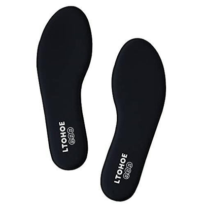 Memory Foam Einlegesohlen für Damen, Ersatz-Schuheinlagen für Arbeitsstiefel, Laufschuhe, Wanderschuhe, Sneaker, Dämpfende Schuheinlagen zur Fußschmerzlinderung, Komfort-Innensohlen 6mm Schwarz US 7
