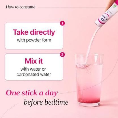 BB LAB Good Night Low Molecular Collagen Pulver-Stick – Halal-zertifiziertes koreanisches Meerescollagen mit Vitamin C & Glycin, Mischbeerengeschmack, 60g